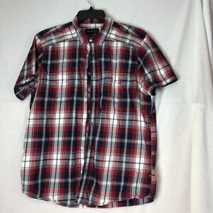 INC International Concepts Shirt Mens Plaid Size L Short Sleeve button down.  MT
